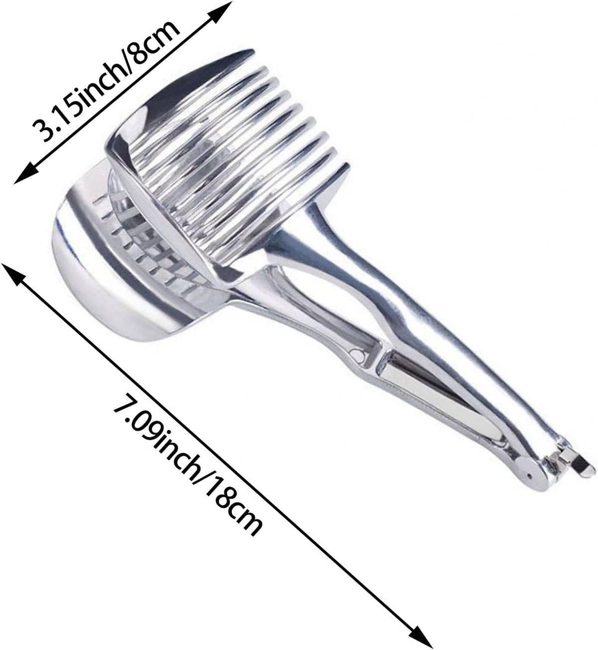 Stainless Steel Multipurpose Handheld Round Fruit Tongs for Onions, Avocados, Eggs and Other Vegetables
