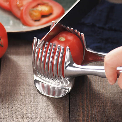 Stainless Steel Multipurpose Handheld Round Fruit Tongs for Onions, Avocados, Eggs and Other Vegetables