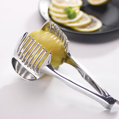 Stainless Steel Multipurpose Handheld Round Fruit Tongs for Onions, Avocados, Eggs and Other Vegetables