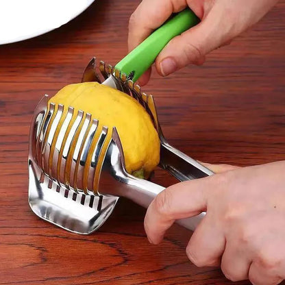 Stainless Steel Multipurpose Handheld Round Fruit Tongs for Onions, Avocados, Eggs and Other Vegetables