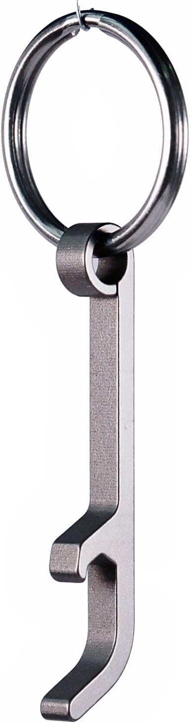 Ultra-Lightweight Titanium Keychain Bottle Opener with Key Ring | Rust-Proof and Durable Mini Beer Opener Tool for Keychain, Camping, Travel, EDC | XKBO-901