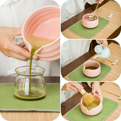 Yeemous 7 Pcs Matcha Whisk Set, Matcha Making Kit with Ceramic Bowl