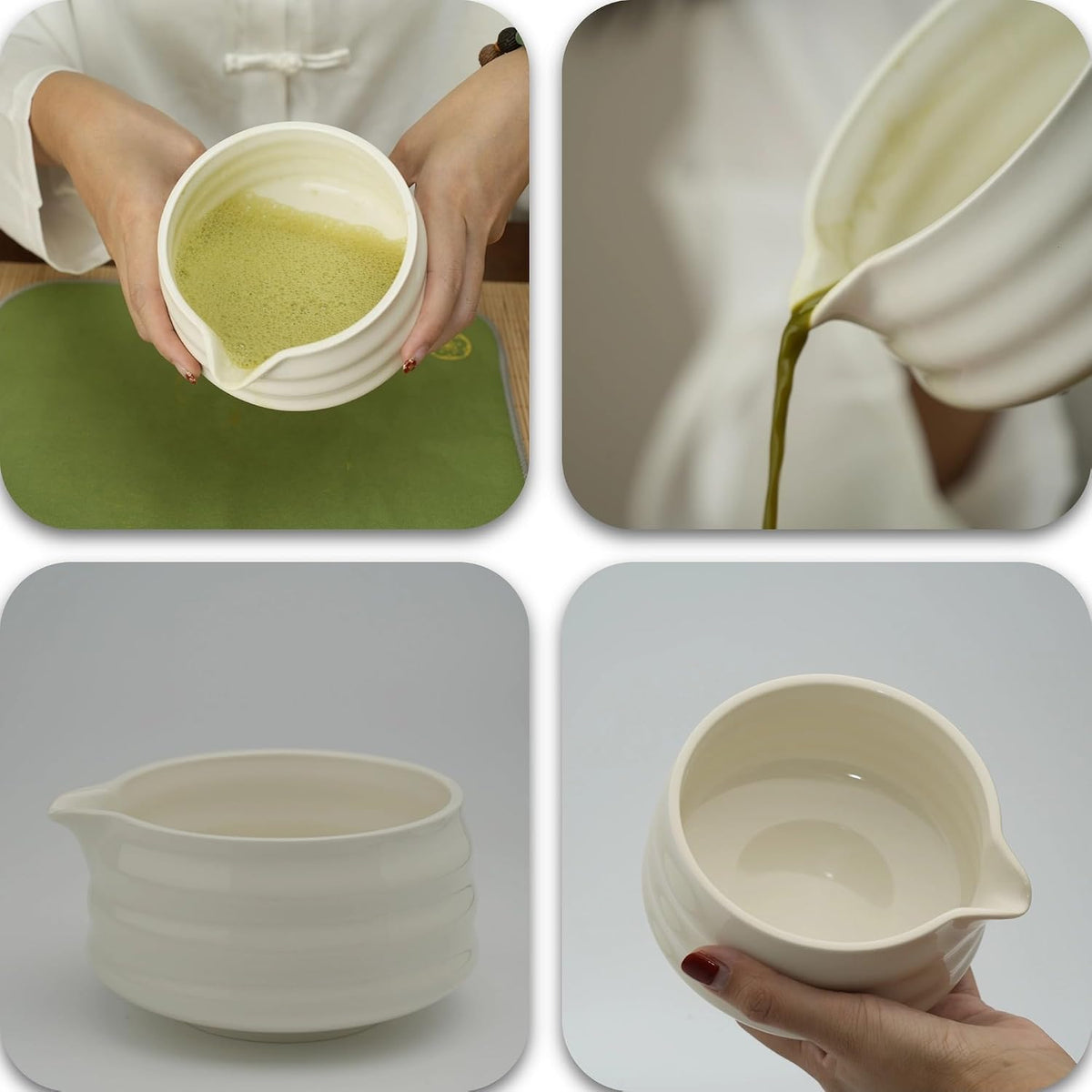 Yeemous 7 Pcs Matcha Whisk Set, Matcha Making Kit with Ceramic Bowl