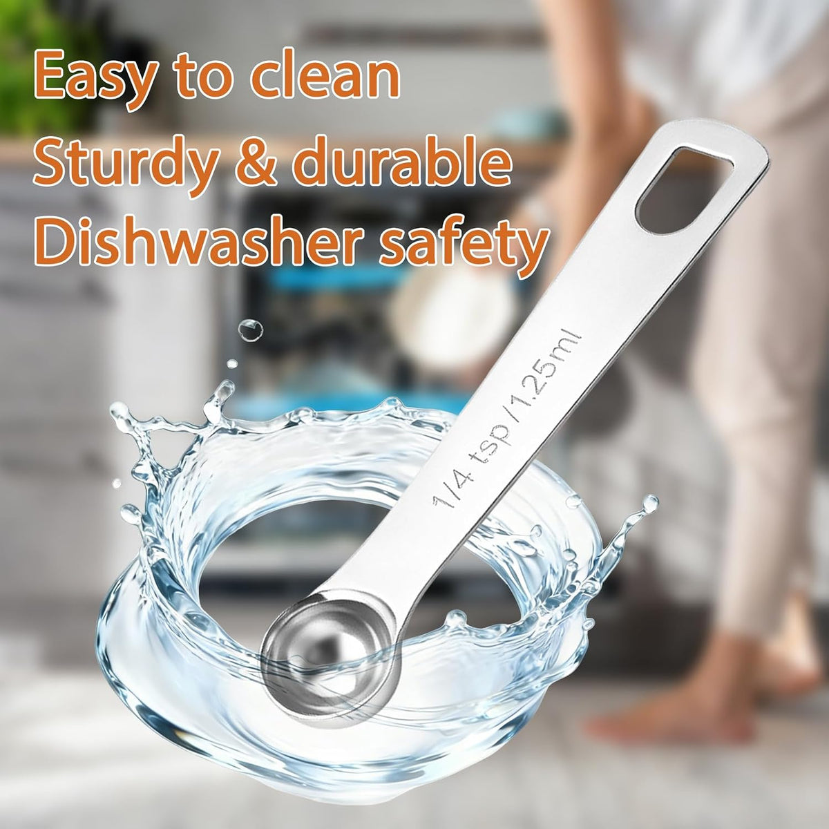 5PCS 1/2tsp(1/6tbsp, 2.5 ml) Measuring Spoon Teaspoons Stainless Steel Measure Spoons for Precise Cooking, Baking and Spices Measurement