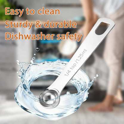 5PCS 1/2tsp(1/6tbsp, 2.5 ml) Measuring Spoon Teaspoons Stainless Steel Measure Spoons for Precise Cooking, Baking and Spices Measurement
