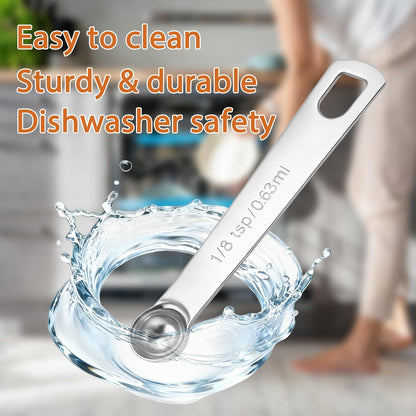 5PCS 1/2tsp(1/6tbsp, 2.5 ml) Measuring Spoon Teaspoons Stainless Steel Measure Spoons for Precise Cooking, Baking and Spices Measurement