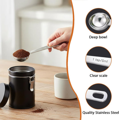 5PCS 1/2tsp(1/6tbsp, 2.5 ml) Measuring Spoon Teaspoons Stainless Steel Measure Spoons for Precise Cooking, Baking and Spices Measurement