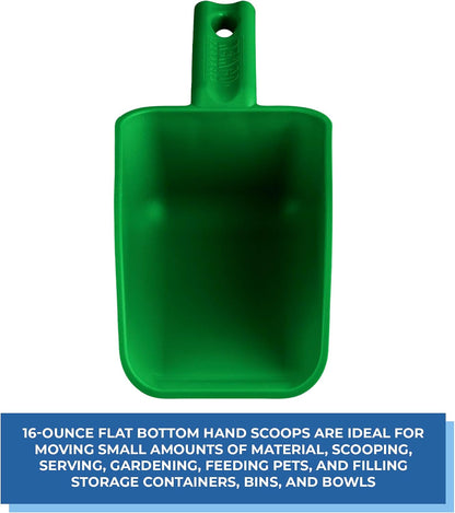 Vikan Remco 63002 Color-Coded Plastic Hand Scoop - BPA-Free Food-Safe Kitchen Utensils, Restaurant and Food Service Supplies, 16 oz, Green