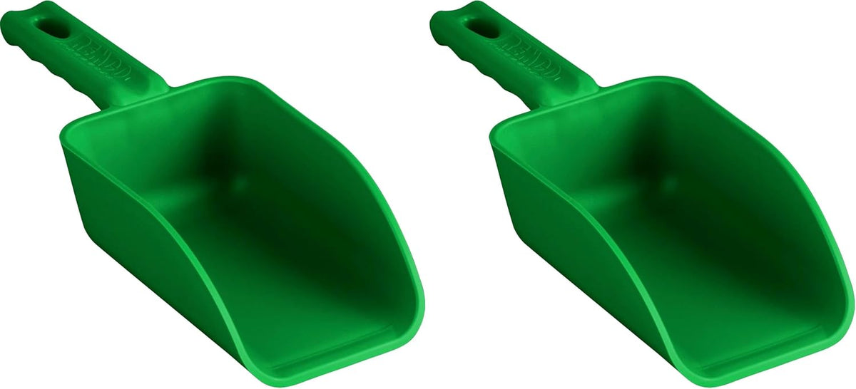 Vikan Remco 63002 Color-Coded Plastic Hand Scoop - BPA-Free Food-Safe Kitchen Utensils, Restaurant and Food Service Supplies, 16 oz, Green