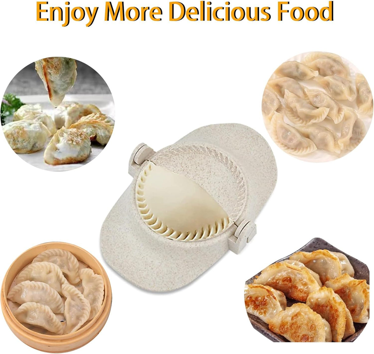 Dumpling Maker, Empanada Maker Press Multiple Size Dumpling Mold Set with Dough Cutter & Stuffing Spoon, Dumpling Maker Kit for Pierogi Gyoza Ravioli Chinese Dumpling, 3 Sizes (4.2"+3"+2.7")