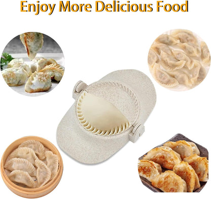 Dumpling Maker, Empanada Maker Press Multiple Size Dumpling Mold Set with Dough Cutter & Stuffing Spoon, Dumpling Maker Kit for Pierogi Gyoza Ravioli Chinese Dumpling, 3 Sizes (4.2"+3"+2.7")