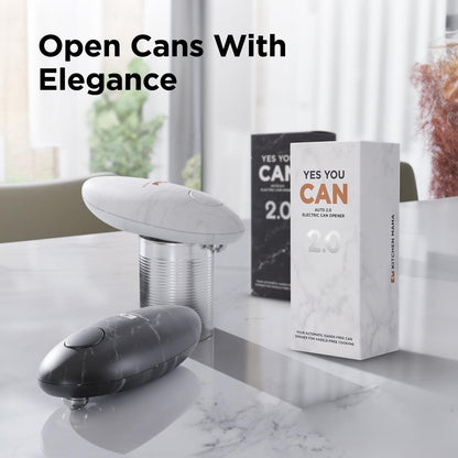Auto 2.0 Electric Can Opener, Marble White