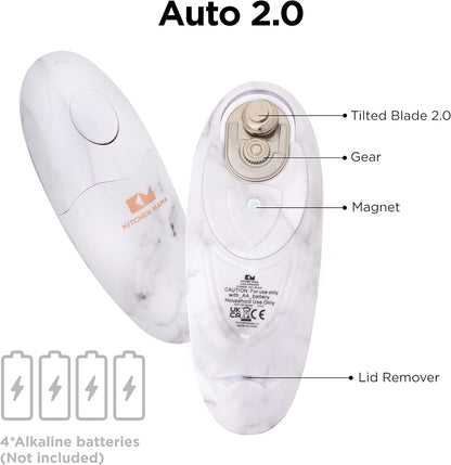 Auto 2.0 Electric Can Opener, Marble White
