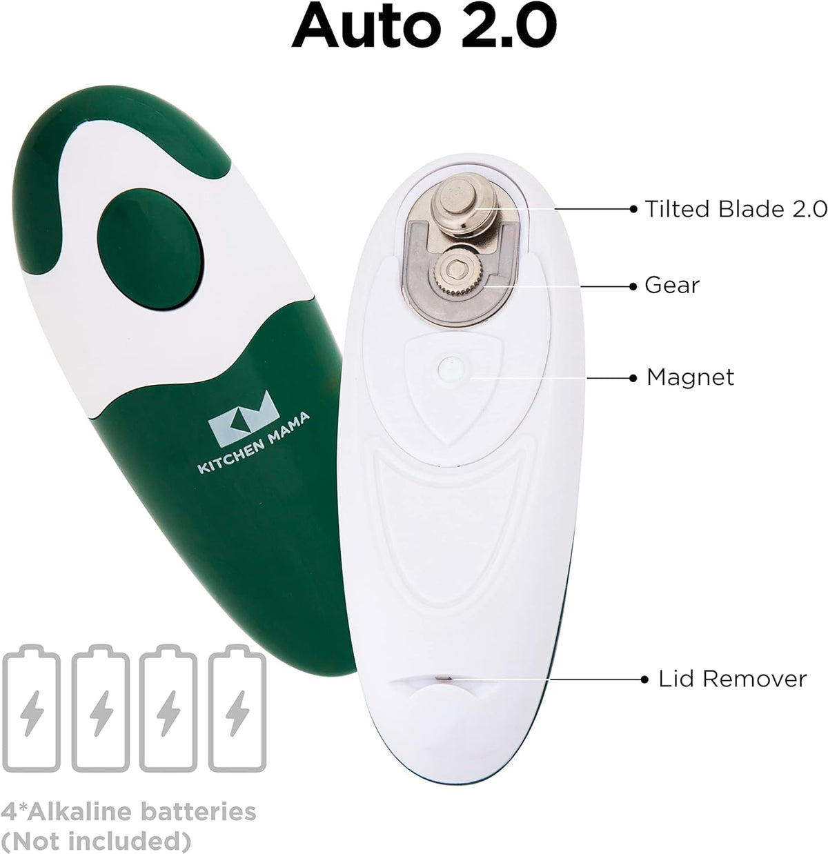 Auto 2.0 Electric Can Opener, Marble White