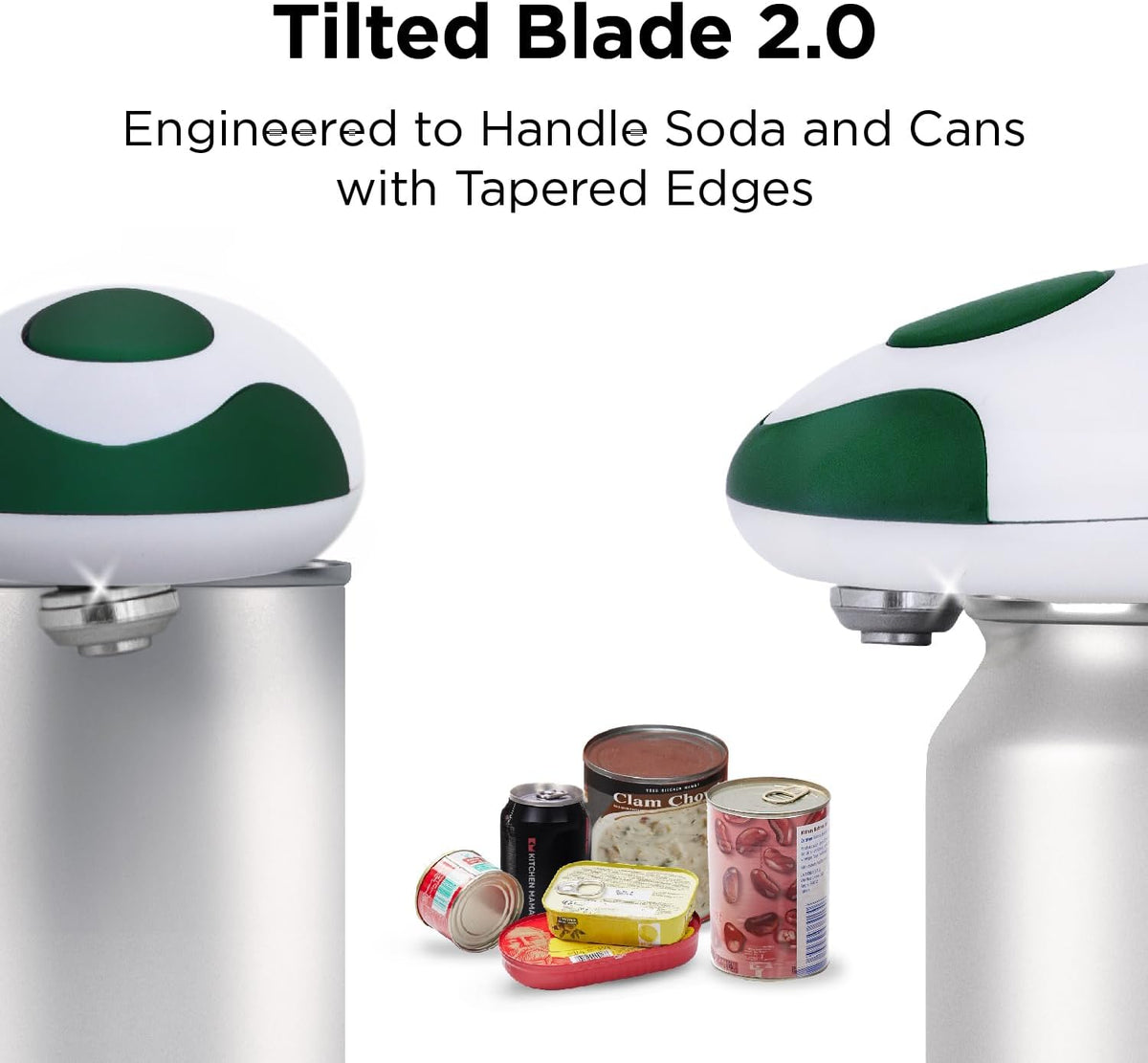 Auto 2.0 Electric Can Opener, Marble White