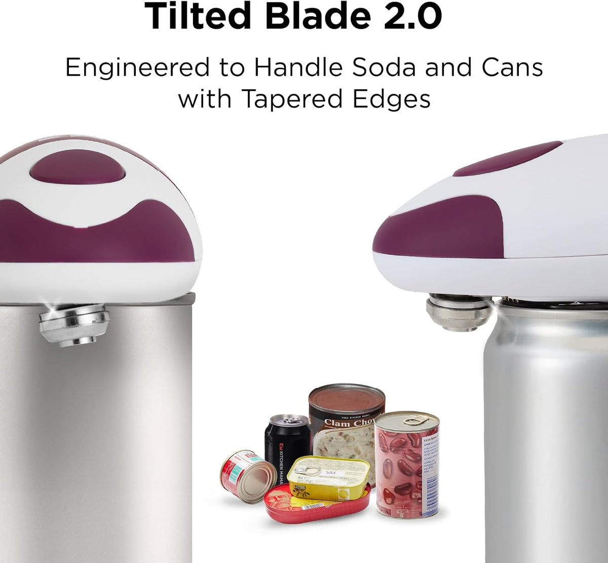 Auto 2.0 Electric Can Opener, Marble White