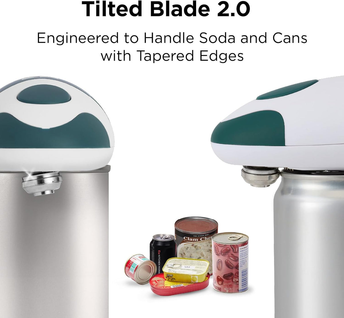 Auto 2.0 Electric Can Opener, Marble White