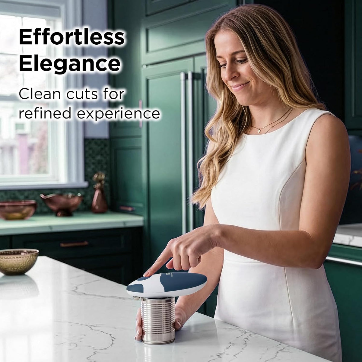 Auto 2.0 Electric Can Opener, Marble White