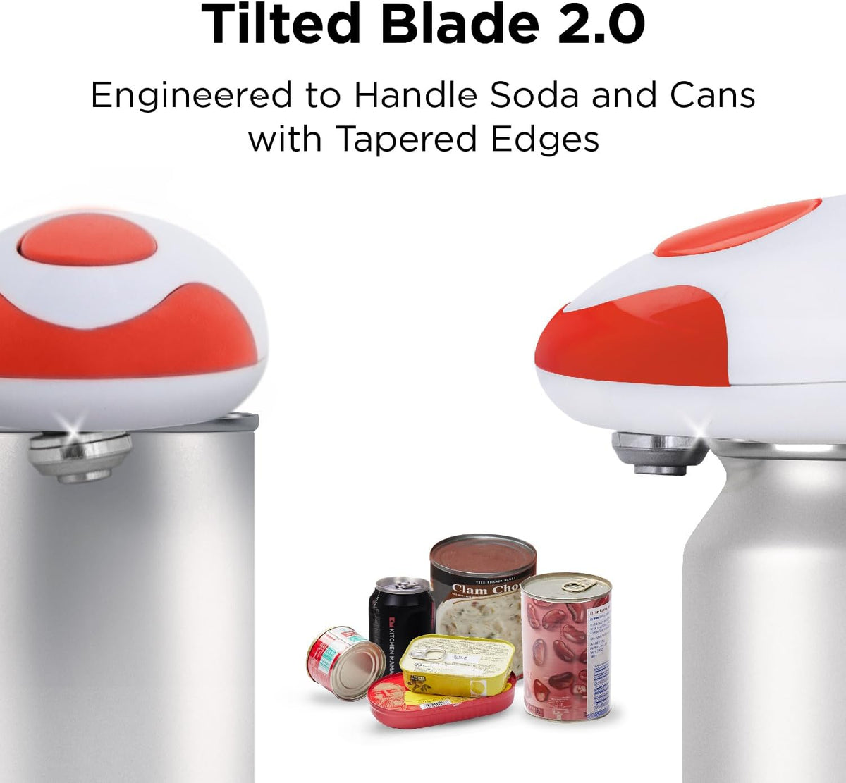 Auto 2.0 Electric Can Opener, Marble White