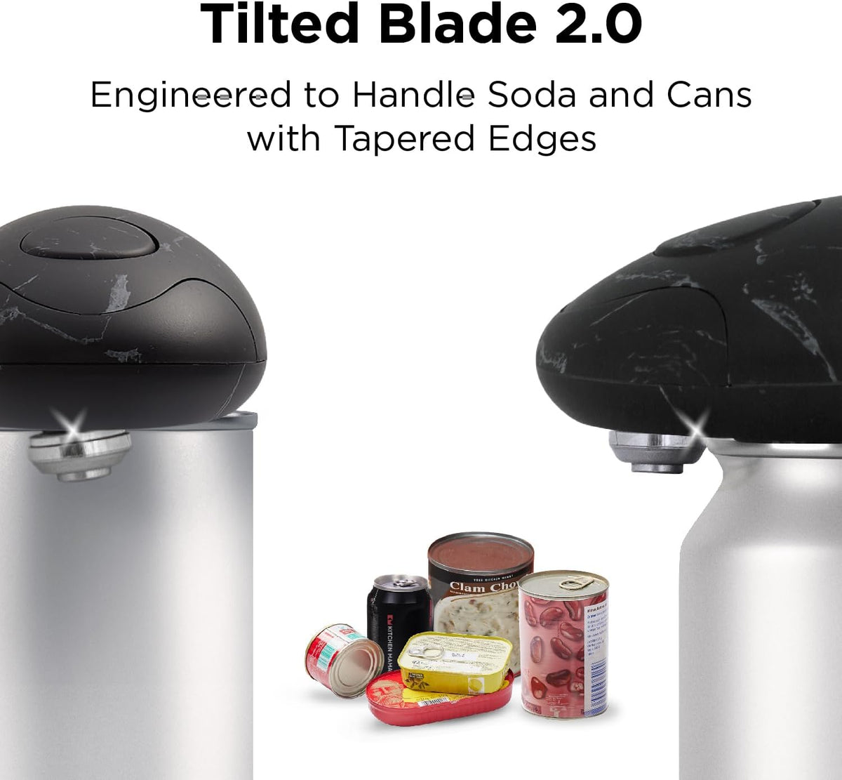 Auto 2.0 Electric Can Opener, Marble White