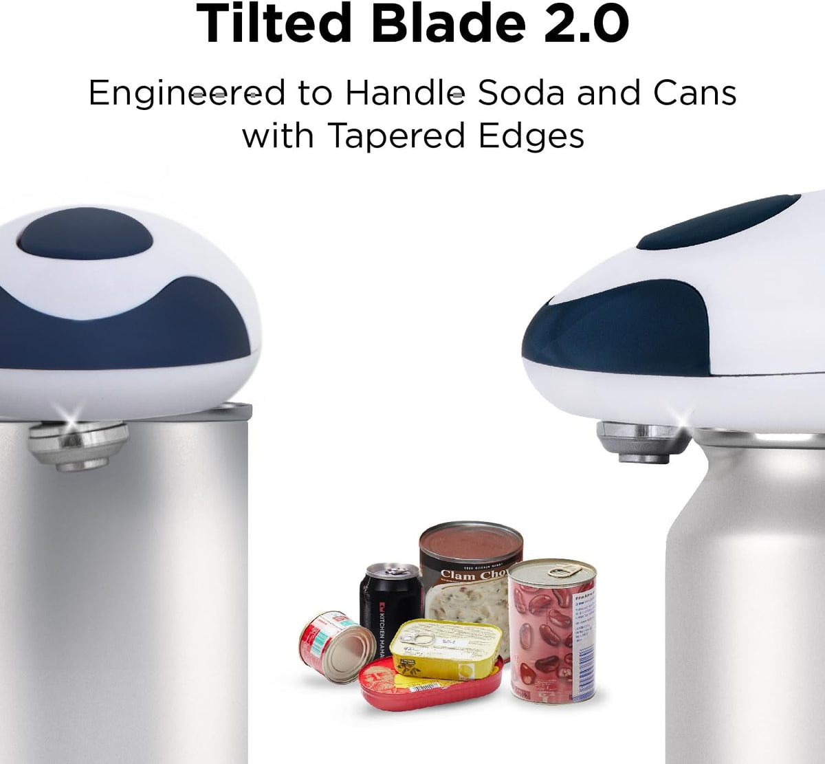 Auto 2.0 Electric Can Opener, Marble White