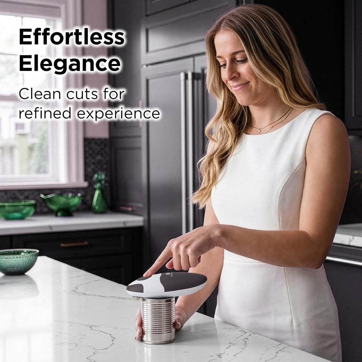 Auto 2.0 Electric Can Opener, Marble White