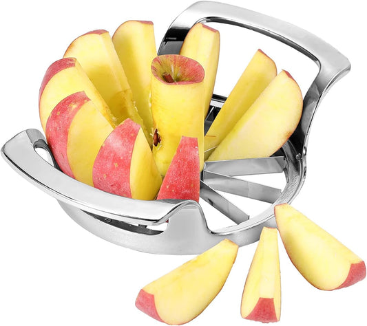 Apple Slicer and Corer,12 Blades Stainless Steel Apple Corer | 2-in-1 Apple Corer and Slicer,Super Sharp Blades ,Evenly Apple Cutter,Stainless Steel Handle,Dishwasher Safe