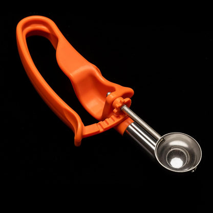 Size 100 ORANGE (0.32 oz.) VODOMAX Commercial Food Disher, Cookie Scoop, Stainless 18-10, Non-Spring Design, Portion Control disher, Ice Cream Scoop, Melon Baller, Meat Ball Scoop, Non Zeroll