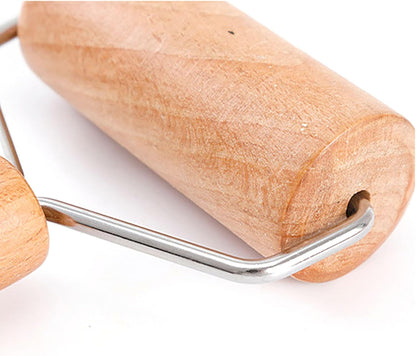 Roller Rolling Pin, 4 Inch Wood Rolling Pin for Kneading the Dough of Baking Bread, Pizza, Cookie, Noodles (M)