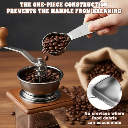 2pcs Coffee Scoop for Ground Coffee 2 Tablespoon Scoop 30ml | Stainless Steel Coffees Scoops Measuring Spoon, Dishwasher Safe Short Handle Scooper for Canisters Coffees Tea, Sugar, Flour