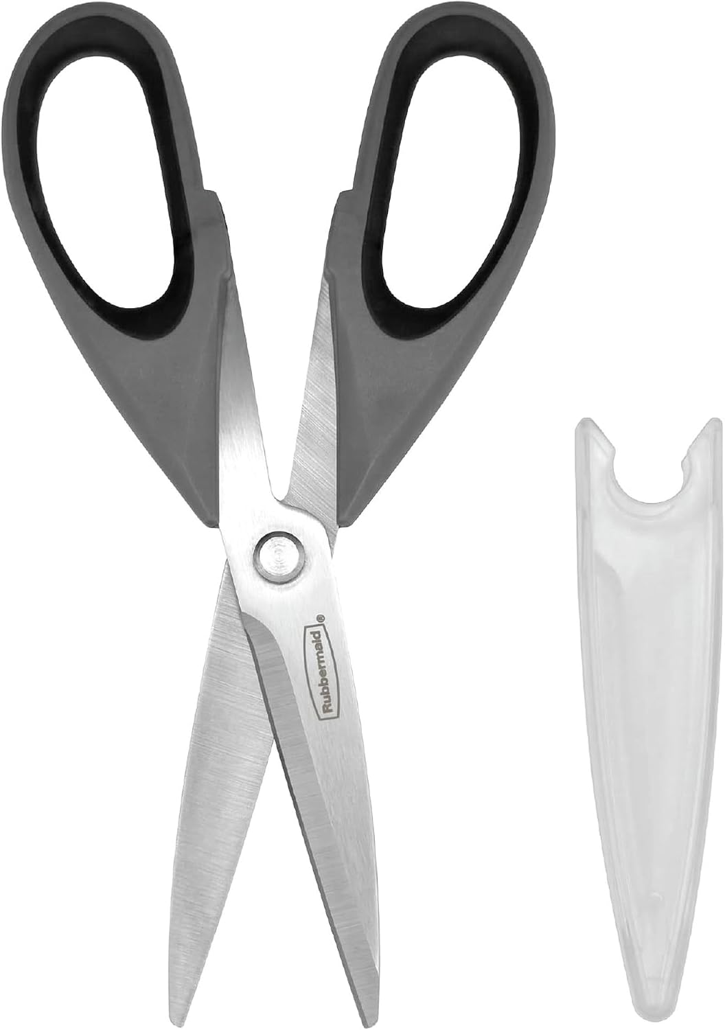 Kitchen Scissors All Purpose Heavy Duty, Stainless Steel Kitchen Shears with Protective Sheath, Dishwasher Safe Kitchen Scissors for Food, Meat, Poultry & Herbs, Comfort Grip, Black