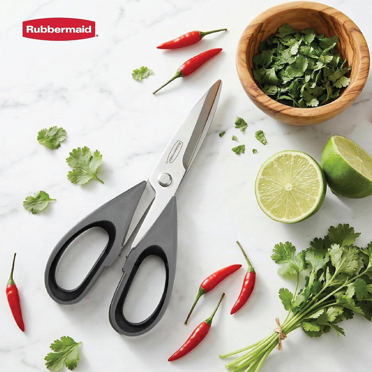 Kitchen Scissors All Purpose Heavy Duty, Stainless Steel Kitchen Shears with Protective Sheath, Dishwasher Safe Kitchen Scissors for Food, Meat, Poultry & Herbs, Comfort Grip, Black