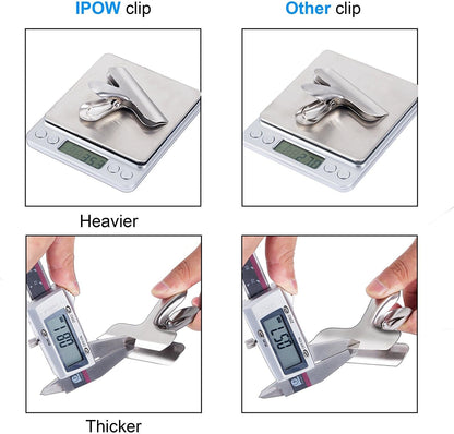 10PCS Wide Metal Chip Clips 3 Inch, Snack Food Bag Sealing Clips, Stainless Steel Paper Clamps Heavy Duty for Kitchen Food Packages and Office