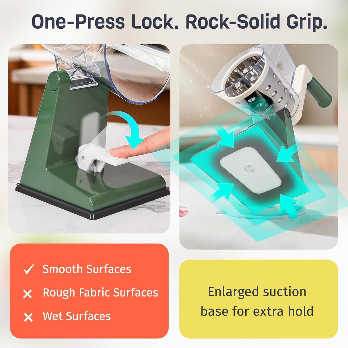 Upgraded Rotary Cheese Grater, Hand Crank Shredder Slicer, Black