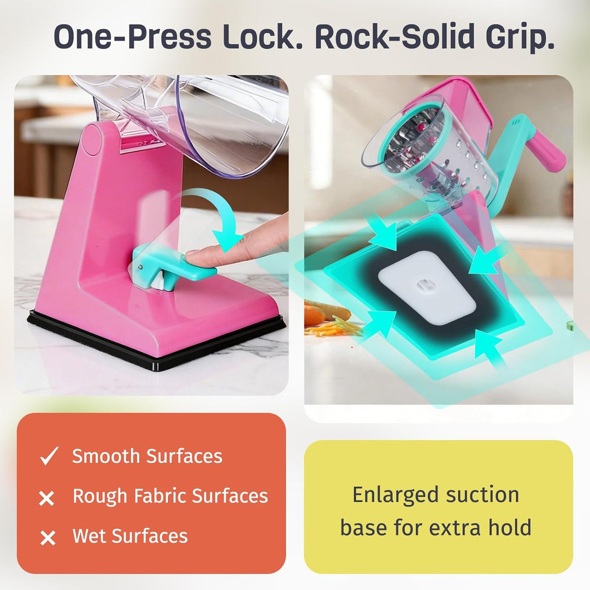 Upgraded Rotary Cheese Grater, Hand Crank Shredder Slicer, Black