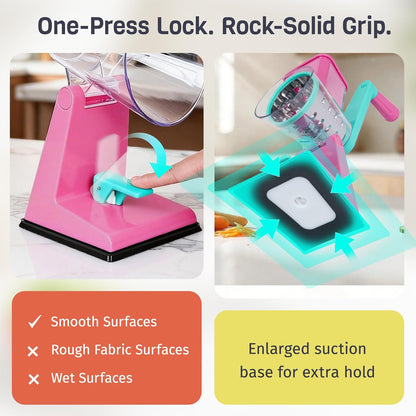 Upgraded Rotary Cheese Grater, Hand Crank Shredder Slicer, Black