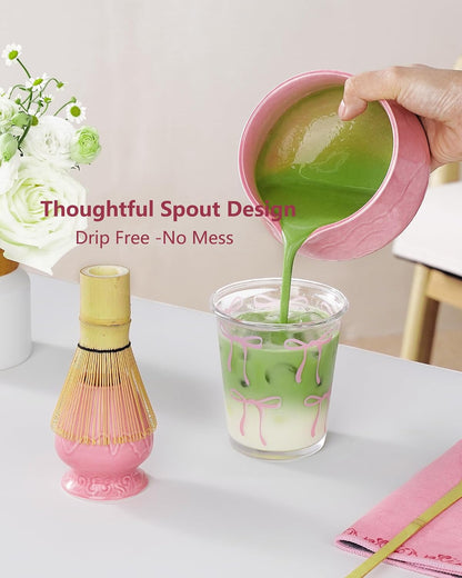 ZENS Premium Matcha Whisk Set, Matcha Kit for Matcha Latte, Green