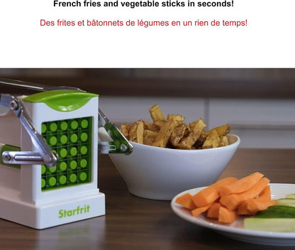 Fry Cutter - Perfect Homemade French Fries, Stainless Steel Blades, Suction Base for Stability, Easy to Clean