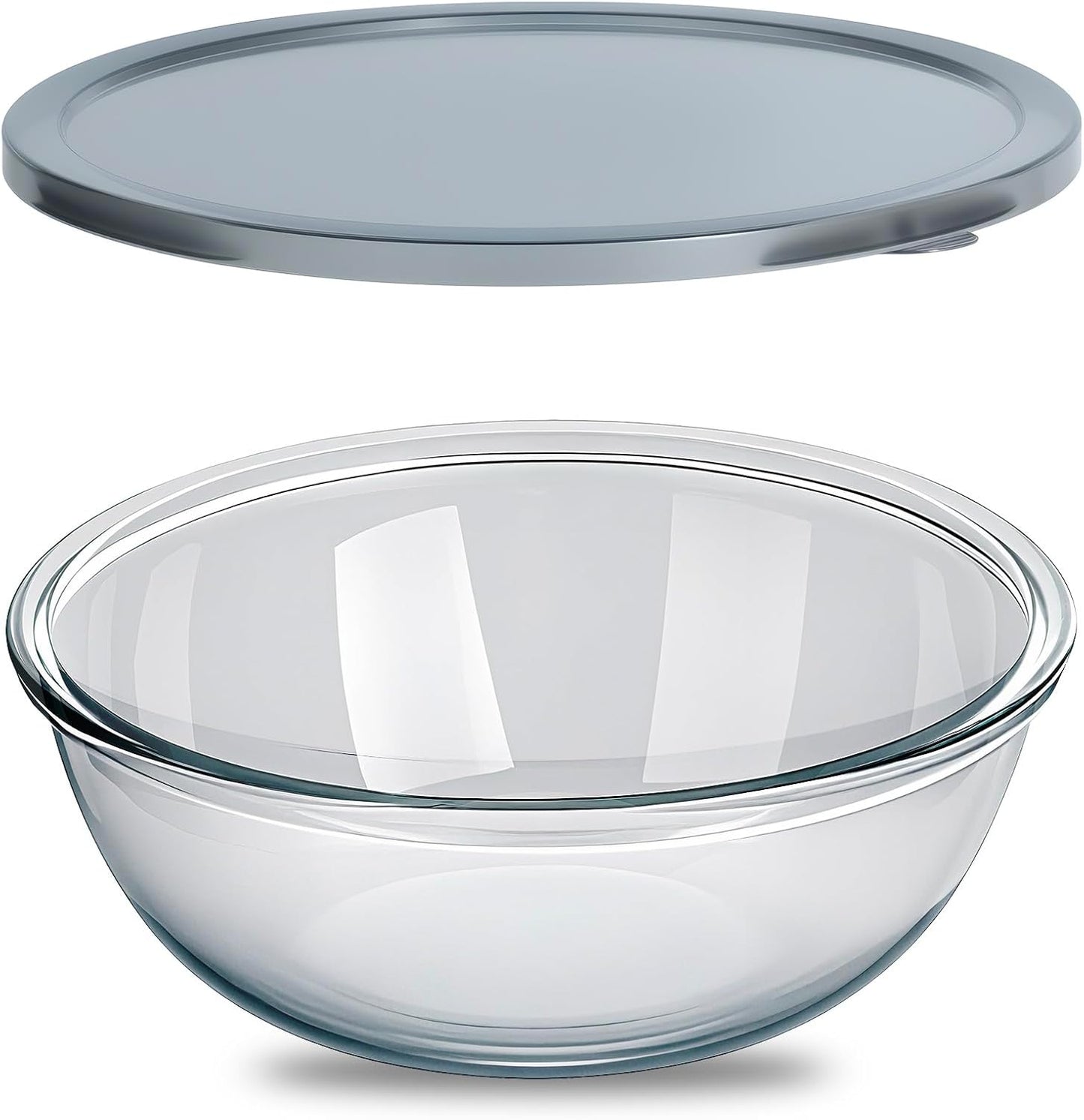 6.3 Quart Large Glass Mixing Bowl with Lid,Large Glass Bowl for Sourdough Bread Making,Kitchen Salad Bread Storage