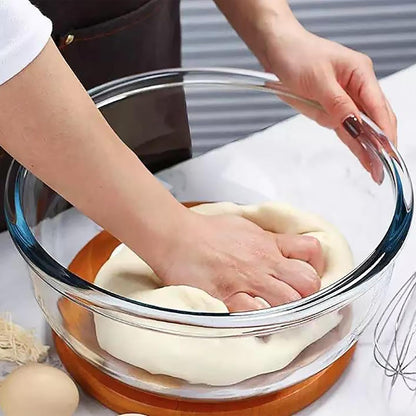 6.3 Quart Large Glass Mixing Bowl with Lid,Large Glass Bowl for Sourdough Bread Making,Kitchen Salad Bread Storage