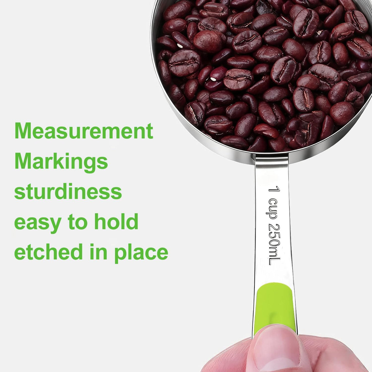 10-Pcs Stainless Steel Measuring Cups & Spoons Set, Colorful Handles