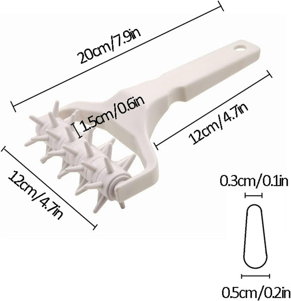 Time-Saver Pizza Dough Roller Docker - Dough Blistering Killer - Buy One Get Three (Pizza Cutter and Pastry Scraper) - Gift Package