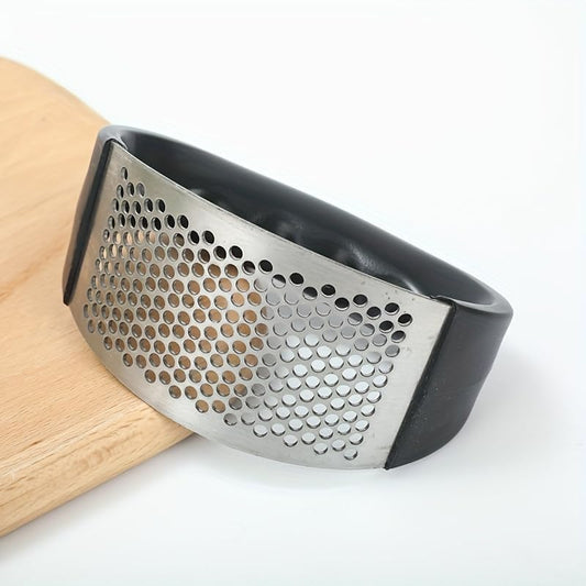 Stainless Steel Garlic Press & Ginger Rocker – Manual Garlic Crusher for Effortless Cooking – Essential Kitchen Tool & Accessory