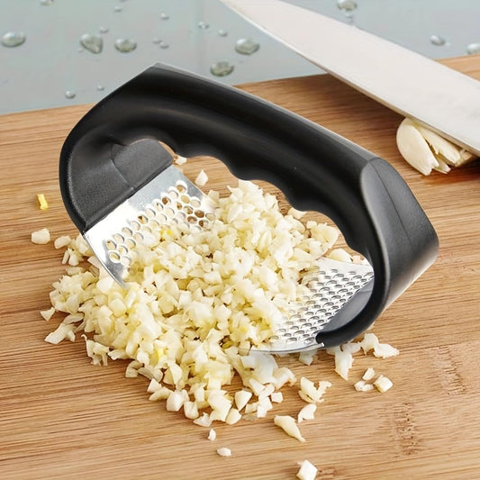 Stainless Steel Garlic Press & Ginger Rocker – Manual Garlic Crusher for Effortless Cooking – Essential Kitchen Tool & Accessory