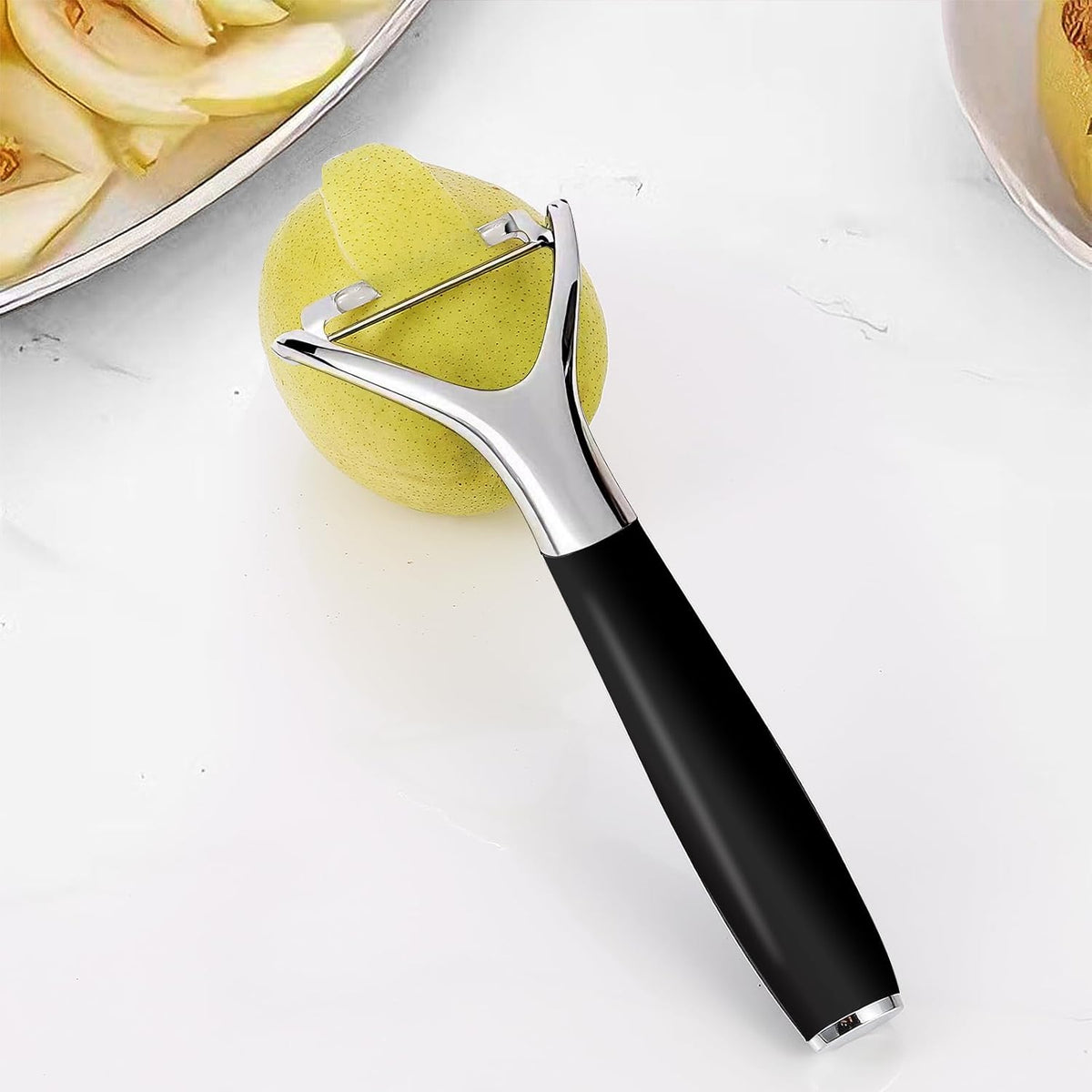 Sharp Blade Apple Peeler with Ergonomic Plastic Grip, Easy to Peel Various Fresh Fruits at Home