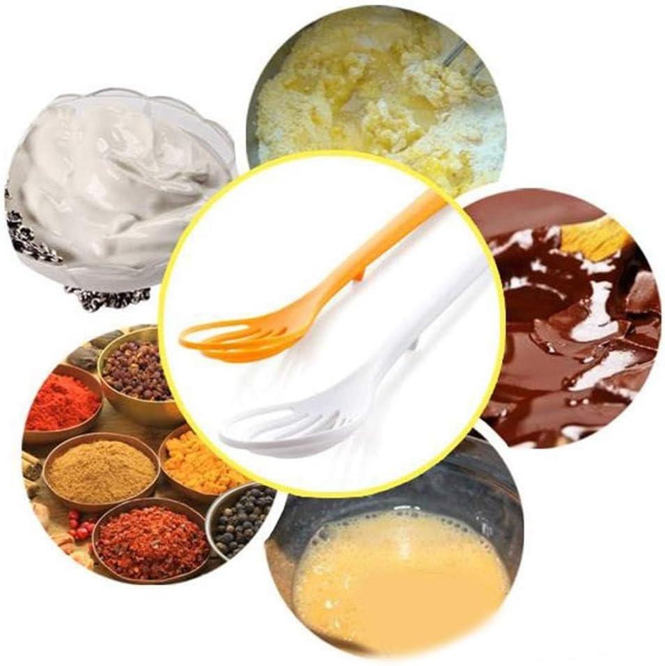 Plastic Whisk Set of 2 | Flat Whisks for Cooking & Kitchen Whisk | BPA-Free Heat-Resistant for Blending, Frothing, Baking | Non-Scratch Manual Mixing Gadgets