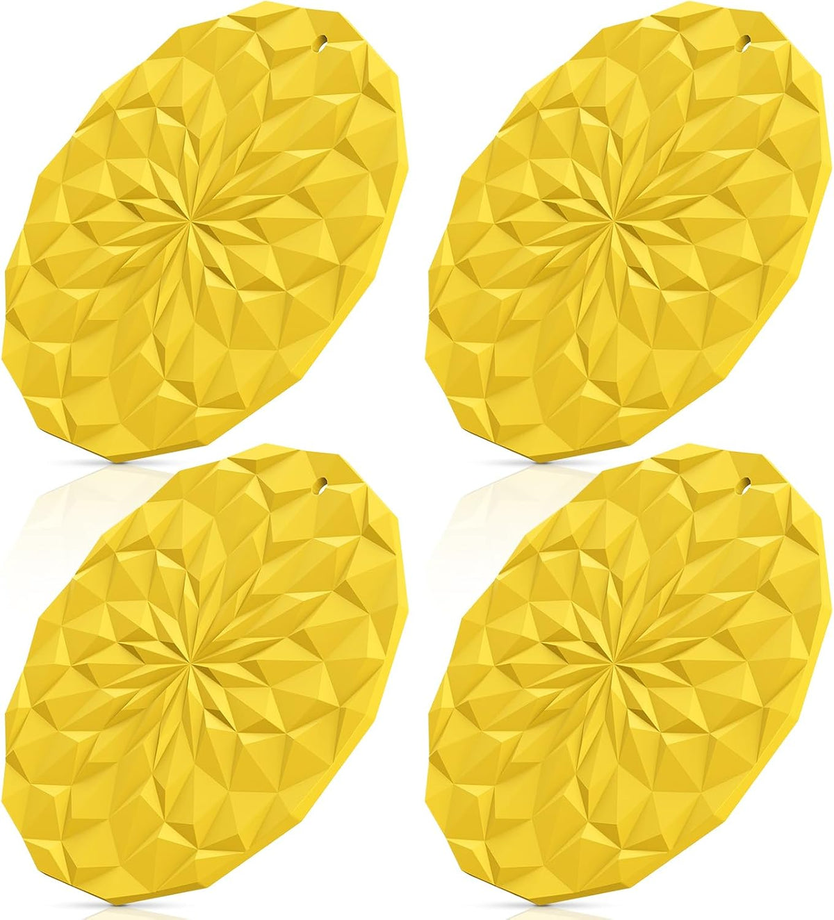 Silicone Trivet Mats - 4 Pack Pot Holders - 7.4'' Thickened Hot Pads for Hot pots, Pans and Dishes, Heat Resistant Silicone Trivet for Table and Counter Top Desert Sage