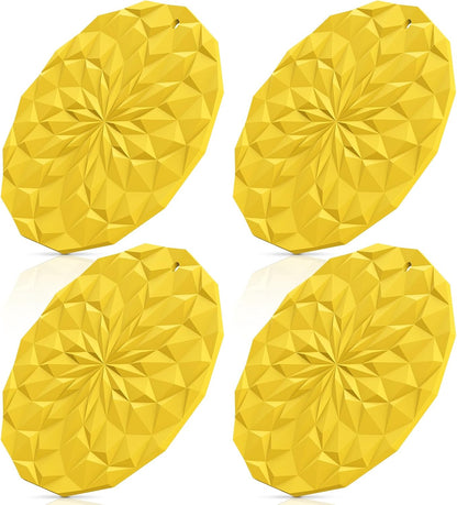 Silicone Trivet Mats - 4 Pack Pot Holders - 7.4'' Thickened Hot Pads for Hot pots, Pans and Dishes, Heat Resistant Silicone Trivet for Table and Counter Top Desert Sage