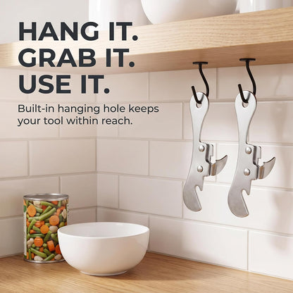 Silver One Size Stainless Steel Can Opener Manual Can Opener Multifunctional Kitchen Accessories, Manual Can Openers