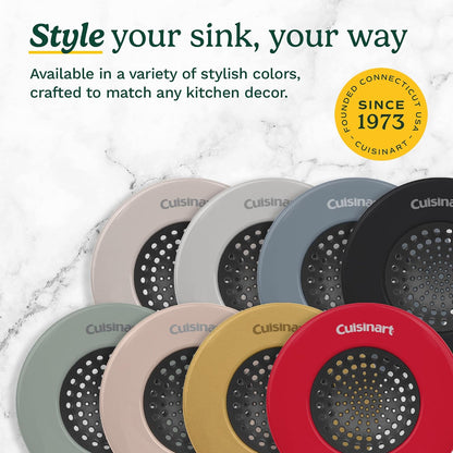 Cuisinart Stainless Steel Kitchen Sink Drain Strainer, 2-Pack, 4.35"